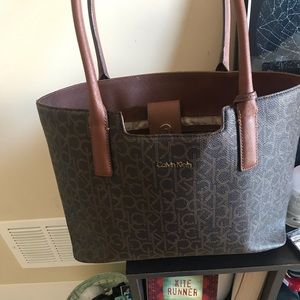 Calvin Klein gently used brown authentic purse.